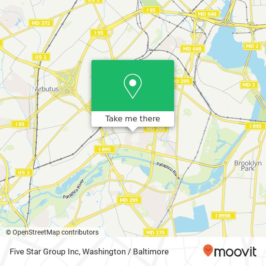 Mapa de Five Star Group Inc
