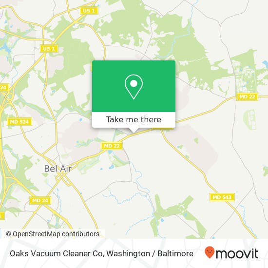 Oaks Vacuum Cleaner Co map