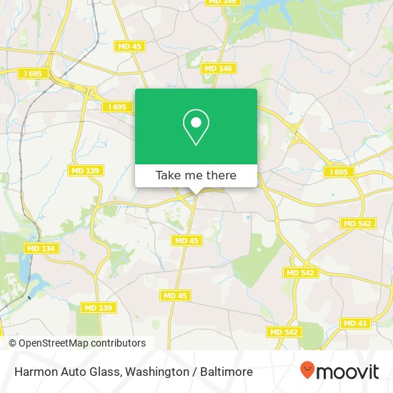 Mapa de Harmon Auto Glass