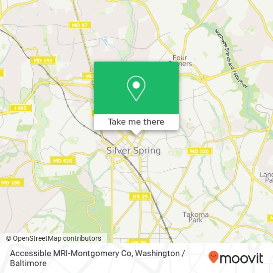 Mapa de Accessible MRI-Montgomery Co