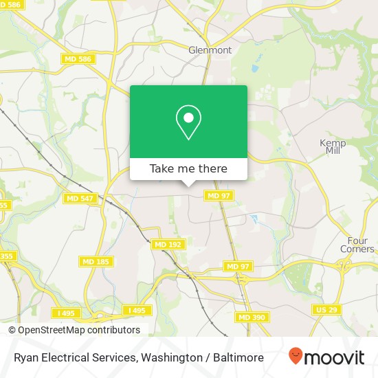 Ryan Electrical Services map