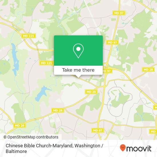 Chinese Bible Church-Maryland map