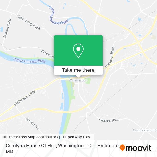 Carolyn's House Of Hair map