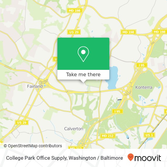 College Park Office Supply map