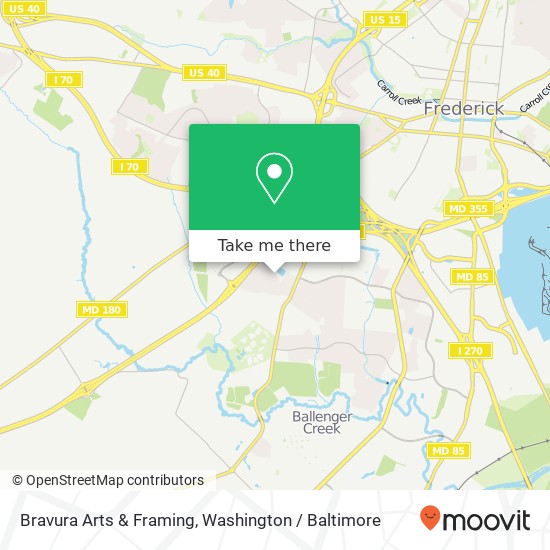 Mapa de Bravura Arts & Framing