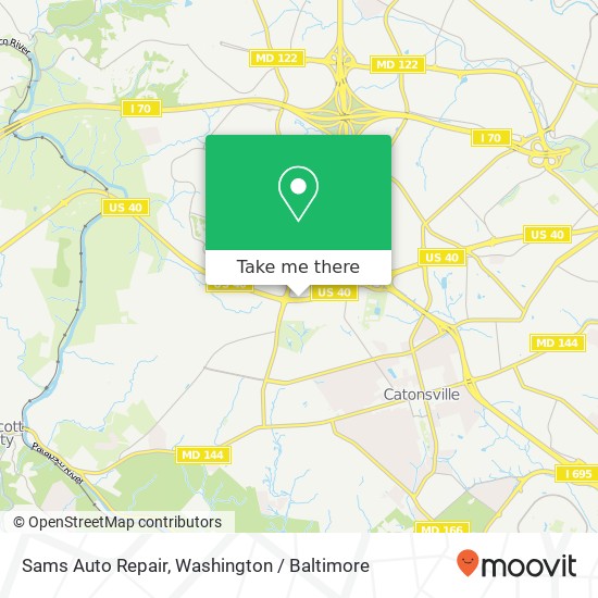 Mapa de Sams Auto Repair