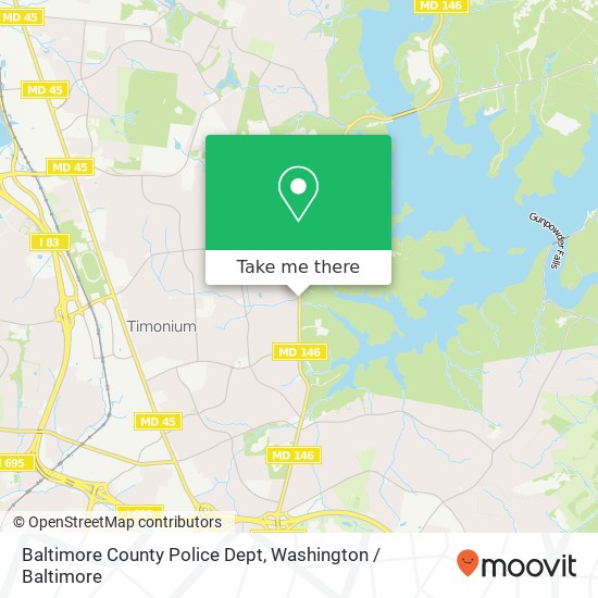 Baltimore County Police Dept map