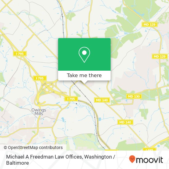 Mapa de Michael A Freedman Law Offices