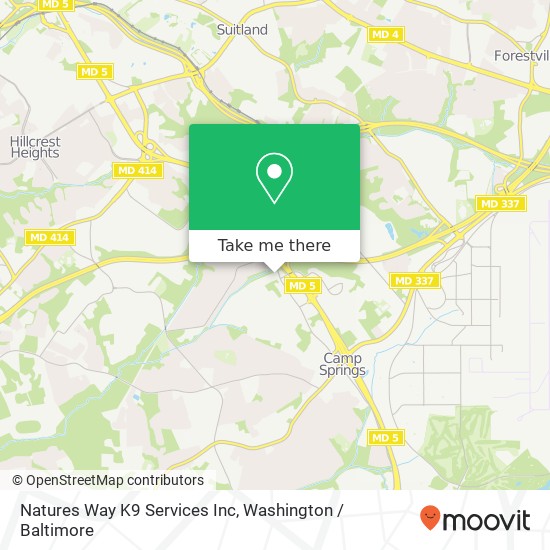 Natures Way K9 Services Inc map