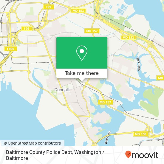 Mapa de Baltimore County Police Dept