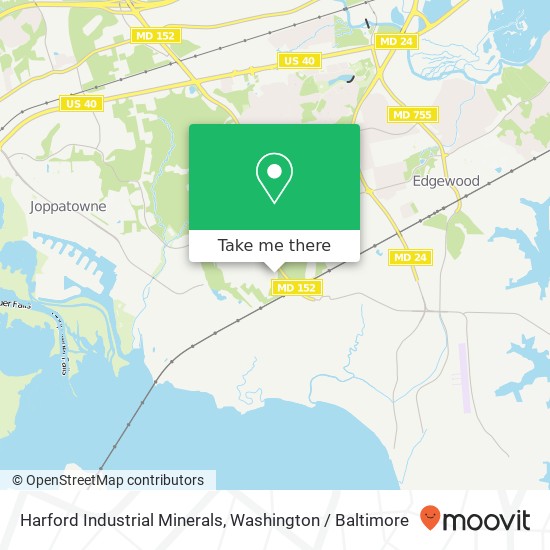 Mapa de Harford Industrial Minerals