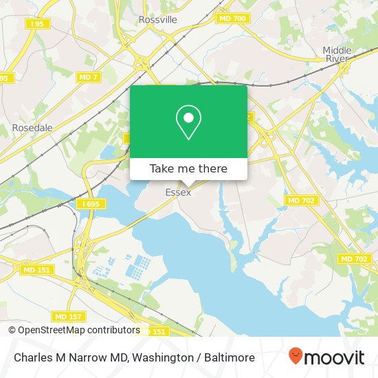 Charles M Narrow MD map