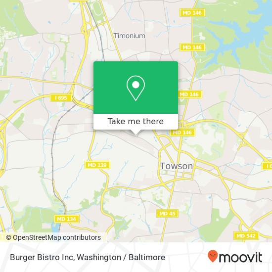 Mapa de Burger Bistro Inc