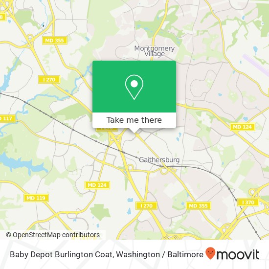 Baby Depot Burlington Coat map