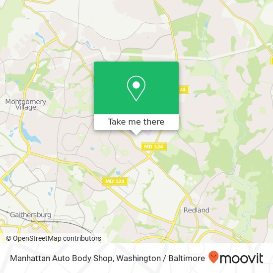 Manhattan Auto Body Shop map