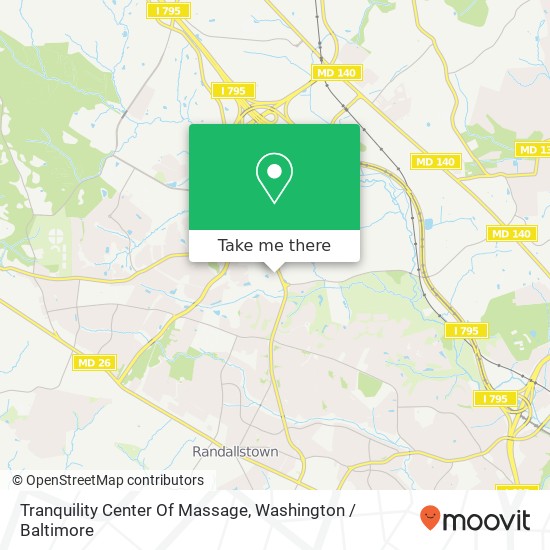 Tranquility Center Of Massage map