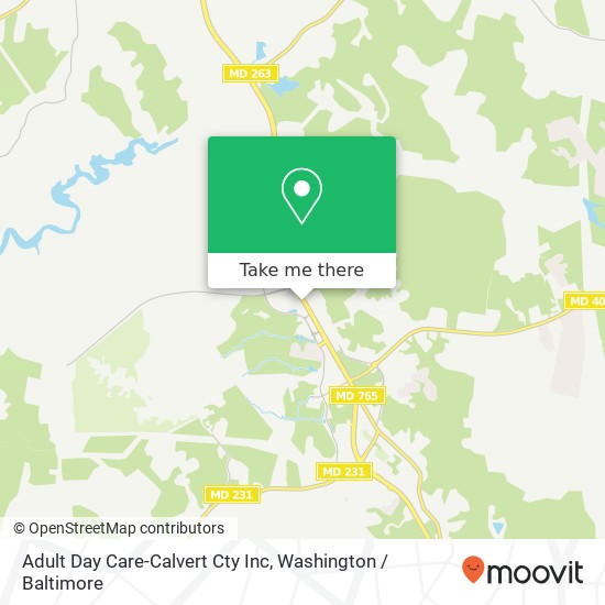 Mapa de Adult Day Care-Calvert Cty Inc