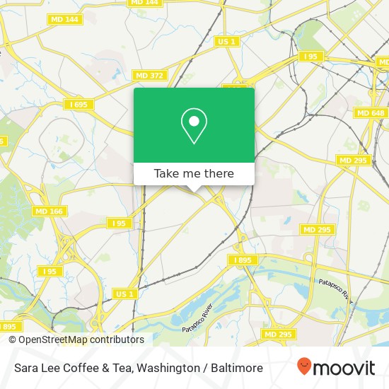 Mapa de Sara Lee Coffee & Tea