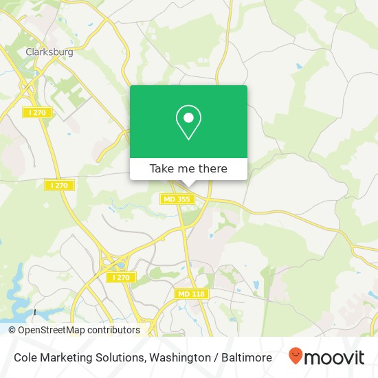 Cole Marketing Solutions map