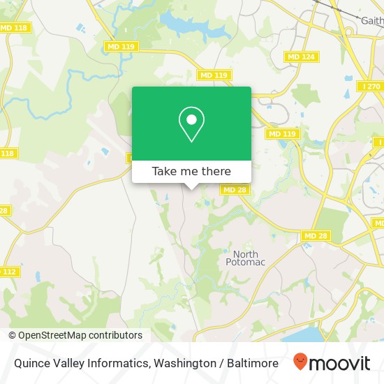 Mapa de Quince Valley Informatics