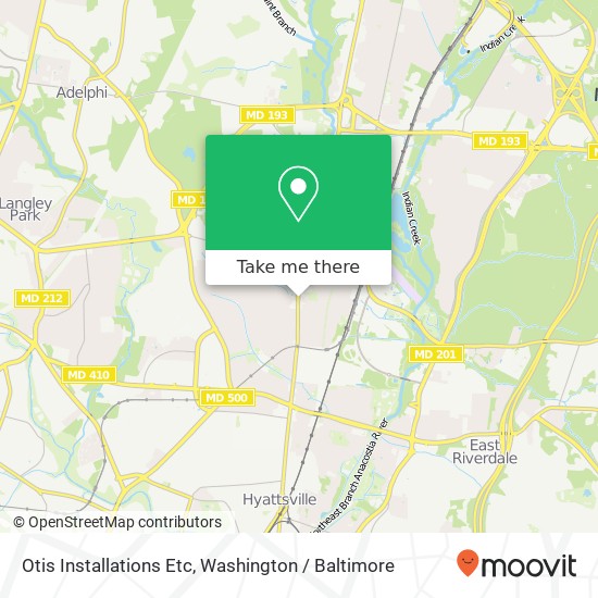 Otis Installations Etc map