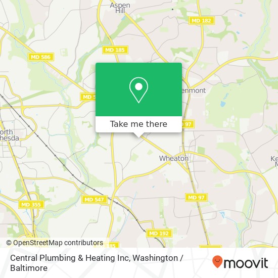 Central Plumbing & Heating Inc map