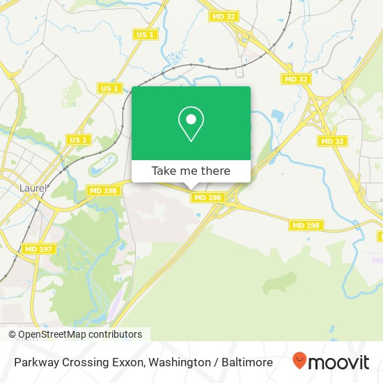 Parkway Crossing Exxon map