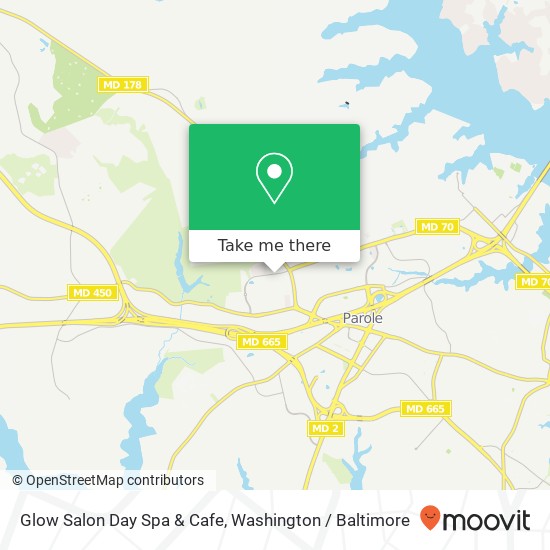 Mapa de Glow Salon Day Spa & Cafe