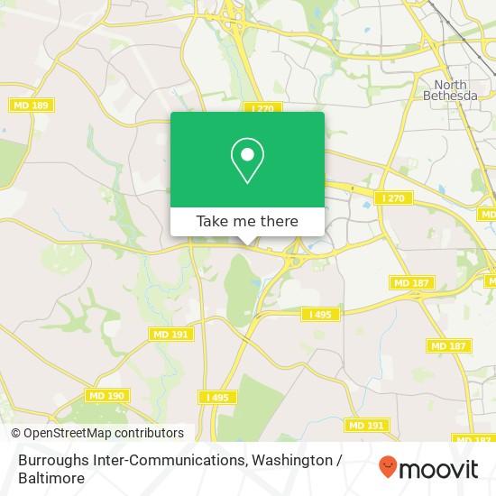 Mapa de Burroughs Inter-Communications