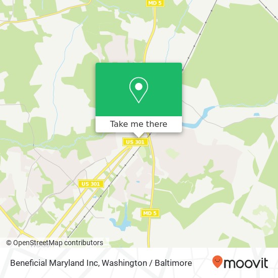 Mapa de Beneficial Maryland Inc