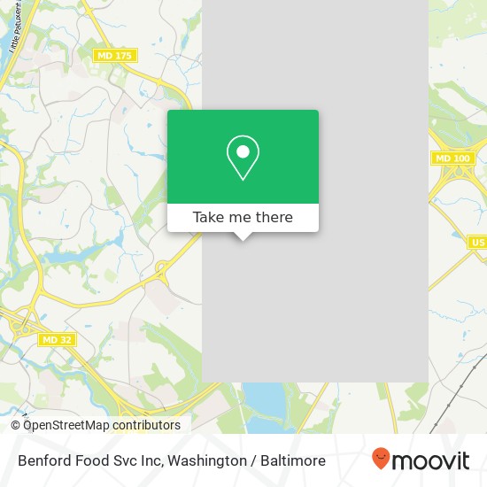 Benford Food Svc Inc map