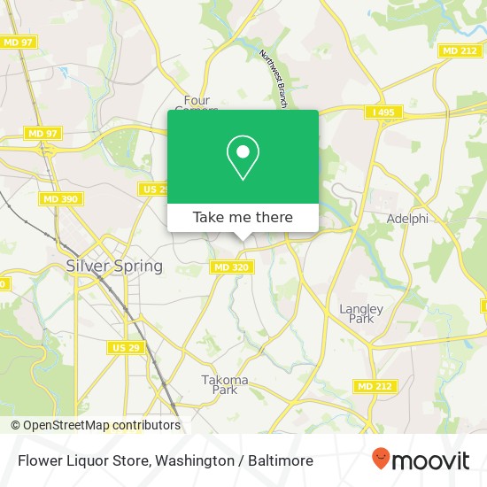 Flower Liquor Store map