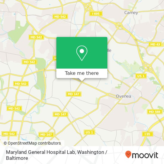 Mapa de Maryland General Hospital Lab