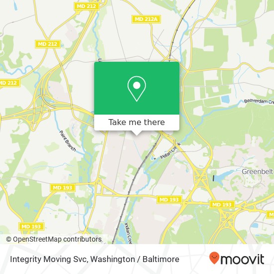 Integrity Moving Svc map