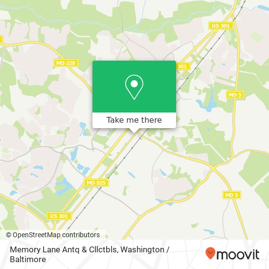 Memory Lane Antq & Cllctbls map