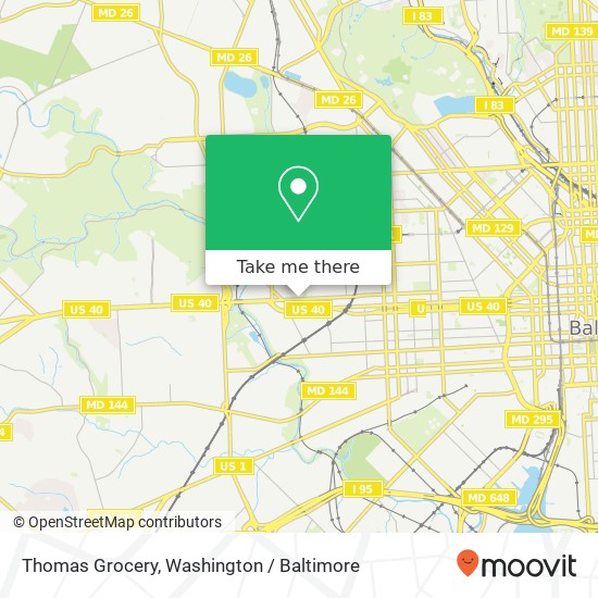 Thomas Grocery map