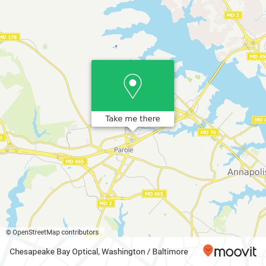 Mapa de Chesapeake Bay Optical