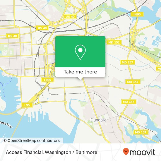 Access Financial map