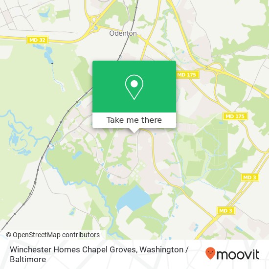 Mapa de Winchester Homes Chapel Groves