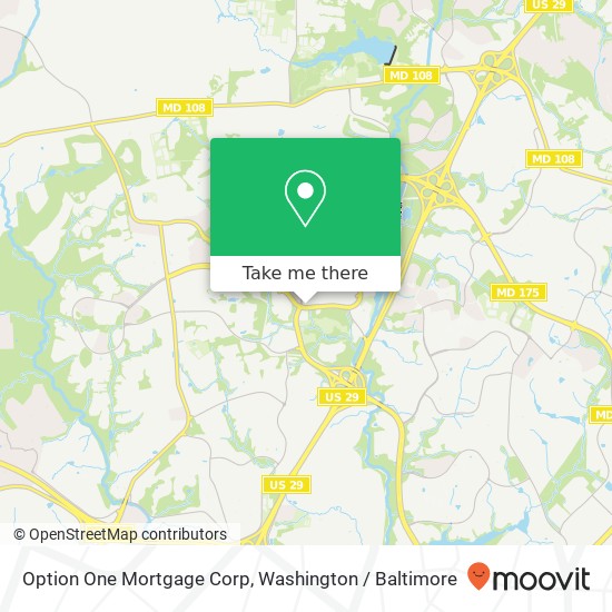 Option One Mortgage Corp map