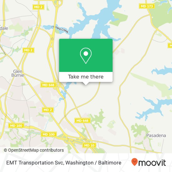 EMT Transportation Svc map