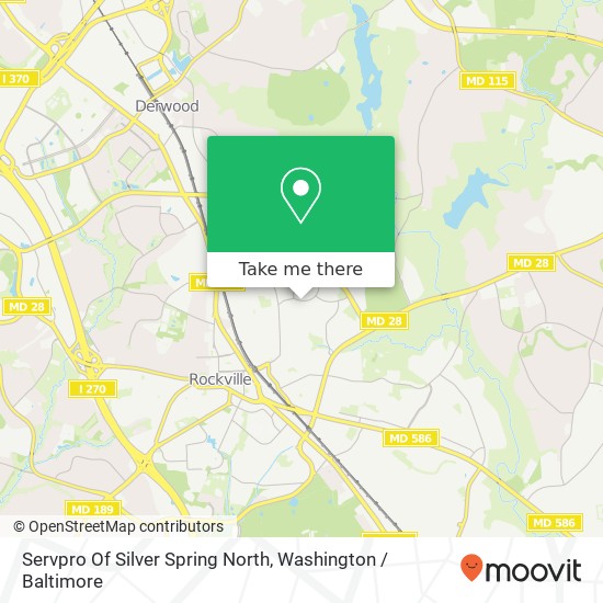 Servpro Of Silver Spring North map