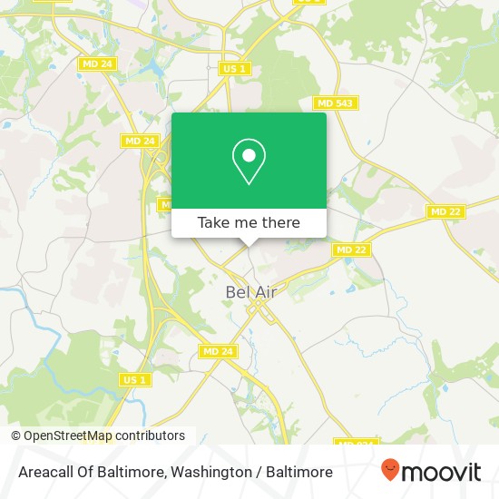 Areacall Of Baltimore map