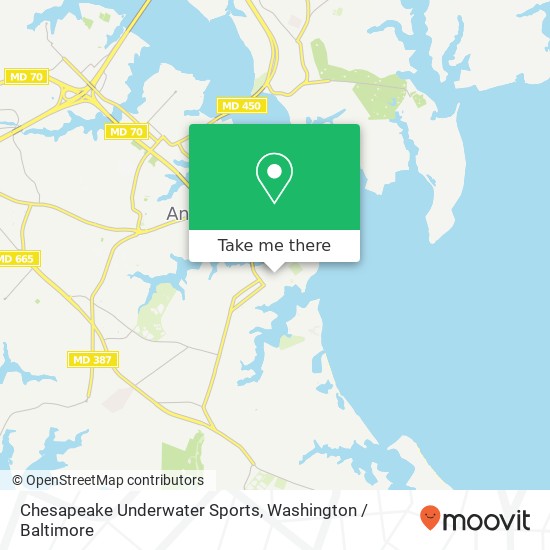 Mapa de Chesapeake Underwater Sports