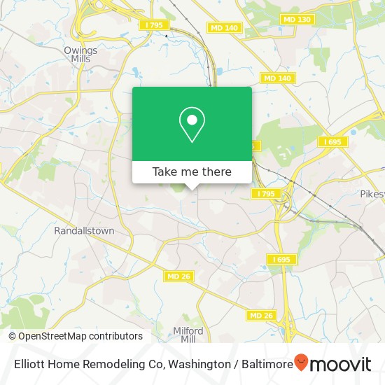 Elliott Home Remodeling Co map