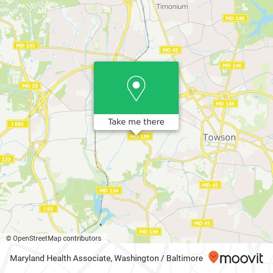 Mapa de Maryland Health Associate