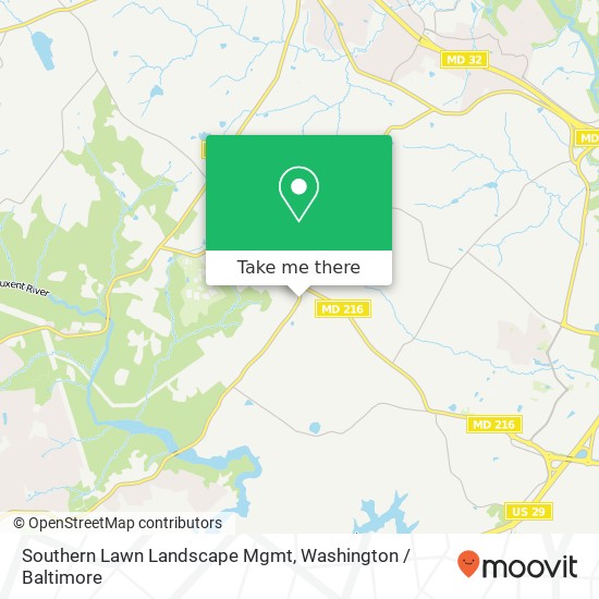 Mapa de Southern Lawn Landscape Mgmt