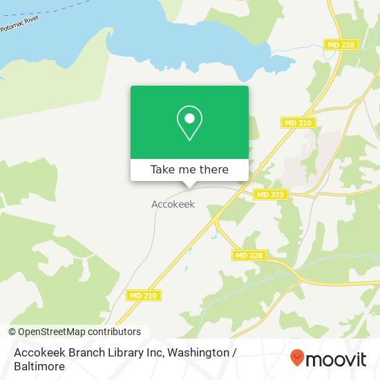 Mapa de Accokeek Branch Library Inc