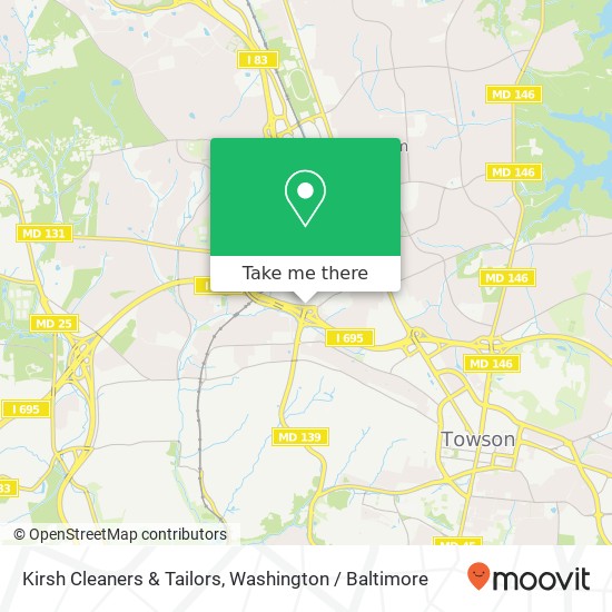 Kirsh Cleaners & Tailors map