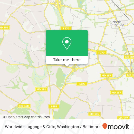 Mapa de Worldwide Luggage & Gifts